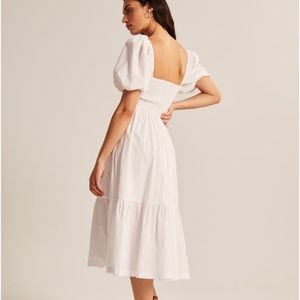 Abercrombie ruched puff sleeve dress